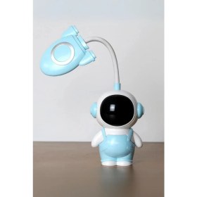 Resim Irk Lemoon Sevimli Astronot Şarjlı LED Çocuk Çalışma Masa Lambası - Çocuk Kitap Okuma Işığı 