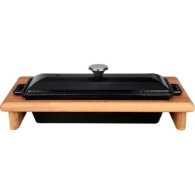 Resim Aesco Döküm Ekmek Kabı ve Ahşap Standı, 11X29CM 