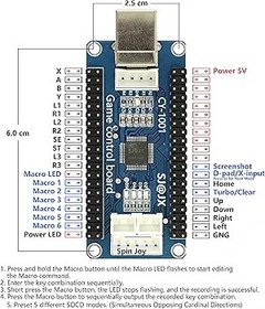 Resim SJ@JX Arcade Game USB Encoder Board Macro Command Zero Delay Gamepad Button Joystick Controller for Nintendo Switch PC PS3 Raspberry Pi 