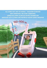 Resim Çok Fonksiyonlu Görüntülü Çocuk Telsizi Walkie Talkie İnterkom İkili Paket 