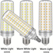 Resim 2 adet 40W LED Mısır Ampulleri, E14 / E27 Taban, Ev ve Ticari Alanlar için 6000K Parlak Beyaz Işık - Yatak Odası, Çalışma, Mutfak ve Daha Fazlası İçin İdeal, Çok Yönlü Aydınlatma | Tüp Şeklinde Ampul | Enerji Verimli Aydınlatma 