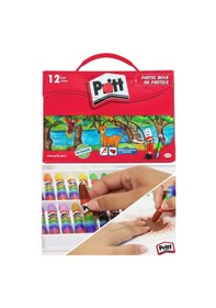 Resim Pastel Boya 12 Renk Plastik Çantalı 1 Adet Tutucu Hediyeli Pritt Pastel Boya 12 Li Çantalı Canlı Renkler Çok Renkli 