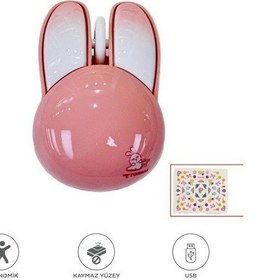 Resim Torima TM-21 Kablosuz Tavşan Kulaklı Sessiz Mouse 1200 DPI Optik Kablosuz Fare 