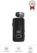 Resim Torima F580 Siyah Kablosuz Kulaklık Bluetooth Geri Çekilebilir Yaka Kulaklığı 