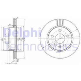 Resim DELPHI BG3296 FREN DİSKİ TK MERCEDES V200 V220 V230 V280 VITO 95- 