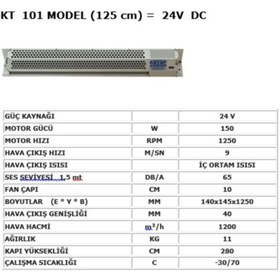 Resim KUTUP AIR WALL Hava Perdesi Kt-101 (125 Cm) - 24v Tek Kapı Modeli 