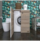 Resim Kenzlife Çamaşır Makinesi Dolabı Kapaklı Tatyana Crd 90*70*60 Banyo Ofis Kapaklı Arkalıksız Çok Renkli 