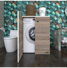 Resim Kenzlife Çamaşır Makinesi Dolabı Kapaklı Tatyana Crd 90*70*60 Banyo Ofis Kapaklı Arkalıksız Çok Renkli 