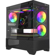 Resim Gameline Armor V3 3x Rgb Fan Temperli Cam USB 3.0 Gaming Bilgisayar Kasası 