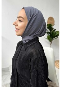 Resim Kahijab Çıtçıtlı Bone - Gri - Standart Gri 