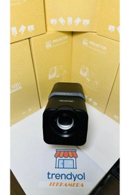 Resim 4K Vizyon Hy320 Mini 300 Lümen Yüksek Işık Gücü Siyah Led Projeksiyon 30.000 Saat Lamba Ömrü Android 12 