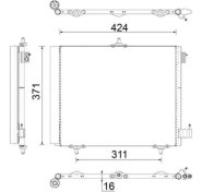 Resim Mahle Mtxdpn Kondenser 207-208-1007-2008 05 -C2-C3-C3 Ii 03 Ds 3 14 1.4 1.6hdi Kurutucu Ile Al/al 420X371X16 