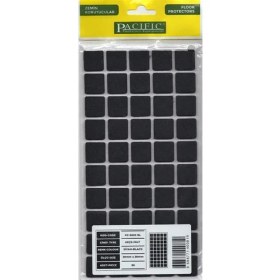 Resim Verto Pacific 6020 Bl Yapışkanlı Keçe 20 mm x 20 mm Siyah 