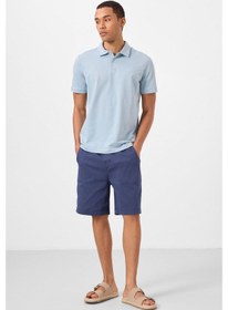 Resim Tommylife Parlament Standart Fit Dokuma Hafif Esnek Chino Erkek Şort - 81293 Mavi 