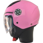 Resim Motosiklet ve Bisiklet Yarım Camlı Çocuk Kaskı Ce Abs Material Motor Kaskı Pink 