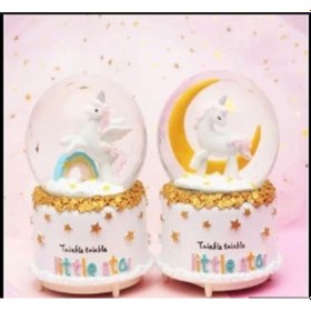 Resim Kar Küresi - Unicorn Figürlü Orta Boy 1 Adet 