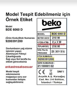Resim Beko Uyumlu Bde 6062 S Beyond Ankastre Davlumbaz Karbon Filtre Robin 2li 1çift Bacasız Aspiratör Filtresi 