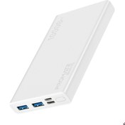 Resim Promate Bolt-10 10000mAh Taşınabilir Hızlı Şarj Cihazı Powerbank Beyaz 