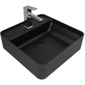 Resim KALE Smartedge 45x45 Cm Kare Lavabo Mat Sıyah 