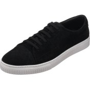 Resim Costo Shoes Kadir-01 Siyah Dana Süet Deri Büyük Numara Erkek Spor Ayakkabısı Rahat Geniş Kalıp Şık 