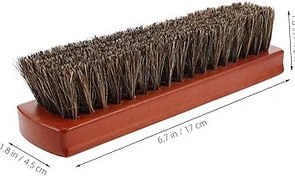 Resim Anneome Ayakkabı Fırçası Seti 2 Adet at Kılı Ayakkabı Temizleyici Bot Temizleme Fırçası Deri İçin at Kılı Kılları 