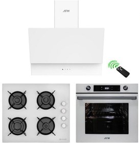 Resim Eminçelik ve AFM Tech 12 226 + FM7701 + FM3401 Ankastre Set Beyaz 