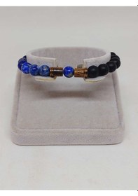 Resim Lapis & Oniks Taşı 8mm Unisex Tasarım Bileklik Hawaii Model 9420 Çok Renkli 