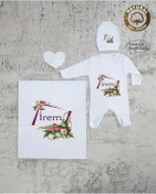 Resim yzc home size dair... Bt K41 Isimli Kız Bebek Battaniye Tulum Şapka Eldiven Set 
