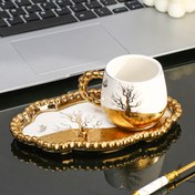 Resim 1 set Seramik Kahve Kupası Bulaşık Ev Mutfak Yemek Odası Kupası Bulaşık Kahve Kupası Çay, Kahve, Süt, Meyve Suyu Uygun Açık Hava Düğünü, Parti Hediyesi, Doğum Günü 