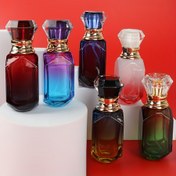 Resim Jiafeiya'nın 30ML Geometrik Şekil, Gradyan Renkli, Cam Sprey Şişeleri - Lüks, Yeniden Kullanılabilir, Yağsız, PVC İçermez, Kozmetiklerinizi Özelleştirmek İçin Mükemmel 