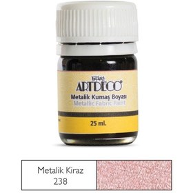 Resim Artdeco Metalik Kumaş Boyası 238 Kiraz 