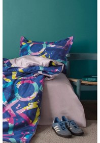 Resim Play 210 Tc 83 Tel Dijital Pamuk Saten Tek Kişilik Nevresim Takımı Çok Renkli 
