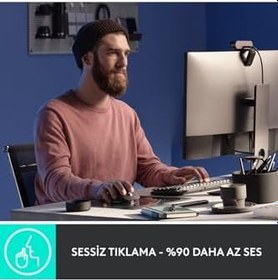 Resim Logitech MX Master 3S Performans Kablosuz Mouse, 8.000 DPI, Sessiz, Ergonomik, Ultra Hızlı Kaydırma, Çoklu Cihaz Özelliği, Bluetooth, Logi Bolt USB Alıcı, Siyah 
