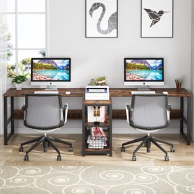 Resim Zizuva Tasarım 240x75x60 CM 2 Kişilik Ceviz Çizim ve Bilgisayar Masası 