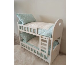 Resim Boran Ahşap Ahşap Oyuncak Ranza 