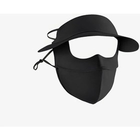 Resim Willowhaven Kadın 3ü 1 Arada Yaz Şapkası Yüz Maskesi Boyunluk Siyah Upf Koruma Ayarlanabilir Siyah 