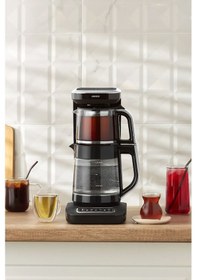 Resim Karaca Çaysever Robotea Pro 4 In 1 Konuşan Cam Çay Makinesi 