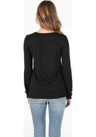 Resim Colin's Regular Fit Bisiklet Yaka Kadın Siyah Kazak CL1046444_Q1.V1_BLK 