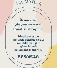 Resim KARAMİLA %100 Pamuk Kelebekli Emzik Askısı Emzik Tutacağı 