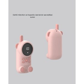 Resim Marsilyan Bebek Telsizi LCD Ekran Vox Iki Yönlü Iletişim USB Şarj Hafif 