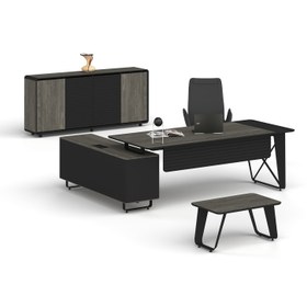 Resim Pierro Ofis Paris Etajerli Yönetici Takımı - Berlin - Siyah 