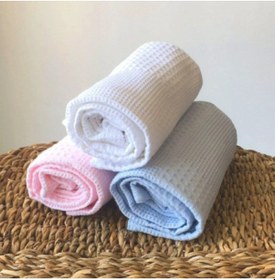 Resim Waffle Desenli Pike Çok Amaçlı Kurulama Bezi 45x55 3 Adet Beyaz - Mavi - Pembe 