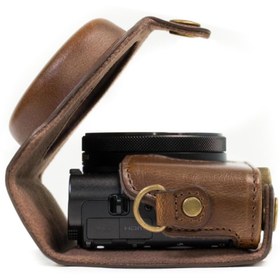 Resim MegaGear Sony Dsc-Rx100VI, Rx100V, Rx100IV Deri Kamera Çantası 