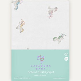 Resim Astra %100 Organik Pamuk Çocuk Lastikli Çarşaf 100 x 200 cm 