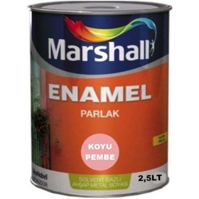 Resim Marshall Enamel Parlak Sentetik Yağlı Boya 2,5 Lt Koyu Pembe 