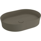 Resim Bocchi Slim Line Oval Lavabo 55x38 Cm Mat Kaşmir 