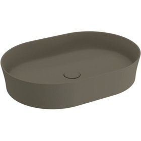 Resim Bocchi Slim Line Oval Lavabo 55x38 Cm Mat Kaşmir 