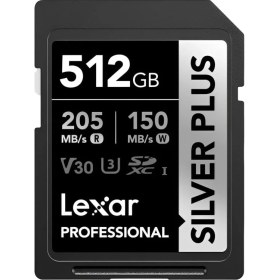 Resim 512GB Silver Plus Sd Uhsı V30 U3 205MB/S Hafıza Kartı 