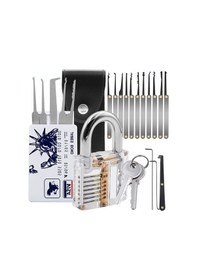 Resim Reedark Profesyonel Kilit Açma Seti - 24 Parça Şeffaf Eğitim Kilidi Ve Kredi Kartı Aparatı Dahil 