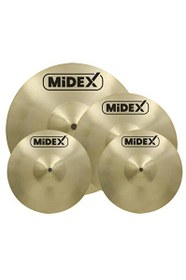 Resim Midex CYM-20 Cymbal Bateri Zil Seti (2x14" Hi Hat 16" Crash ve 18" Crash/Ride) 